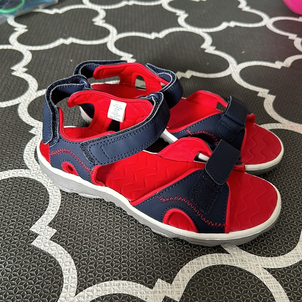 Lands’ End Action Sandal Classic Navy/Red Youth/Adolescent 3